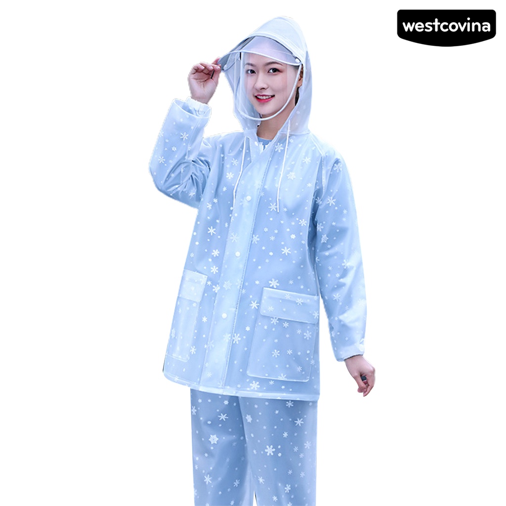 [COD]☁1 Bộ Áo Mưa Dày Dặn Có Nón Trùm Và Túi Che Mặt Tháo Rời Được Dành Cho Hoạt Động Ngoài Trời