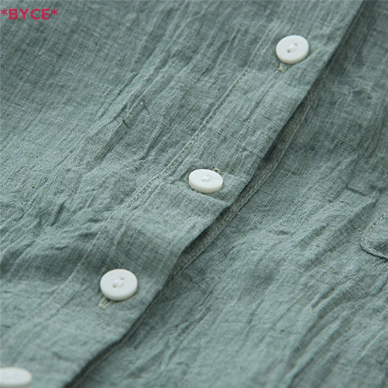 Áo Sơ Mi Tay Dài Dáng Rộng Bằng Vải Lanh Thời Trang Mùa Thu Cho Nữ Mới