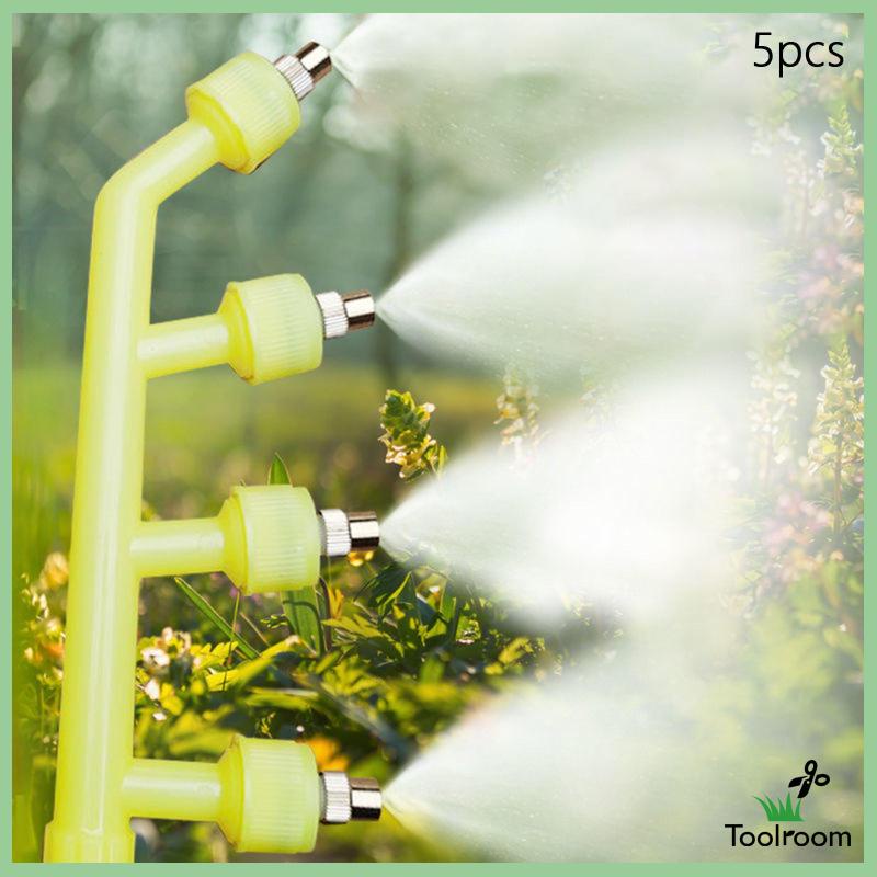Bộ 5 Đầu Vòi Phun Nước Bằng Đồng Thau Cho Nông Nghiệp / Nhà Kính / Xe Hơi