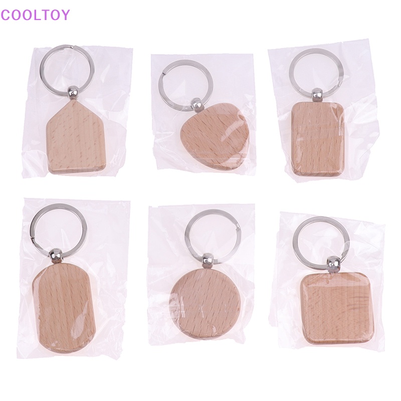 Set 2 Móc Khóa Thẻ ID DIY Bằng Gỗ Cá Nhân DIY