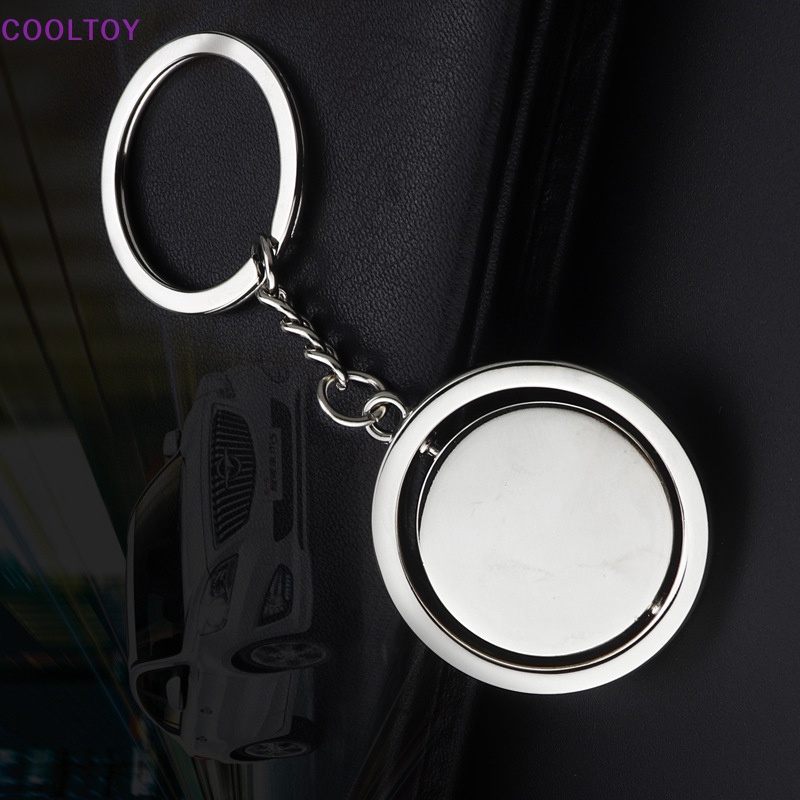 Móc Chìa Khóa Handmade Bằng Kim Loại Hình Tròn Rỗng 360 Độ