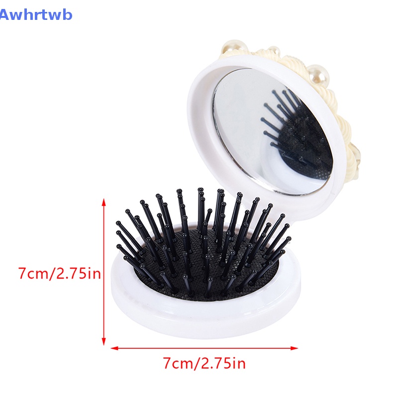 Lược Chải Tóc Mát Xa Da Đầu Tích Hợp Gương Gấp Gọn Bỏ Túi Tiện Lợi Du Lịch