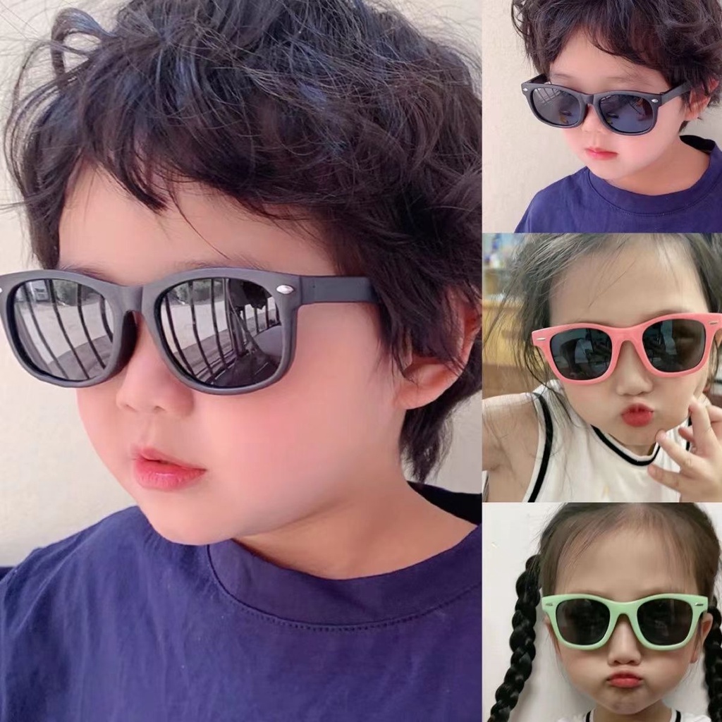 Trẻ em Trend Silicone Sunglasses UV bảo vệ mắt
