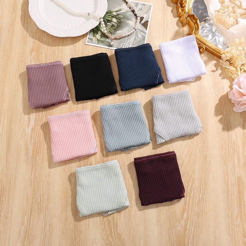 Take Talk [Hàng Có Sẵn Để Vận Chuyển] Quần Lót Cotton Thoải Mái Thân Thiện Với Da Lưng Thấp 7 Màu Cho Nữ Mới