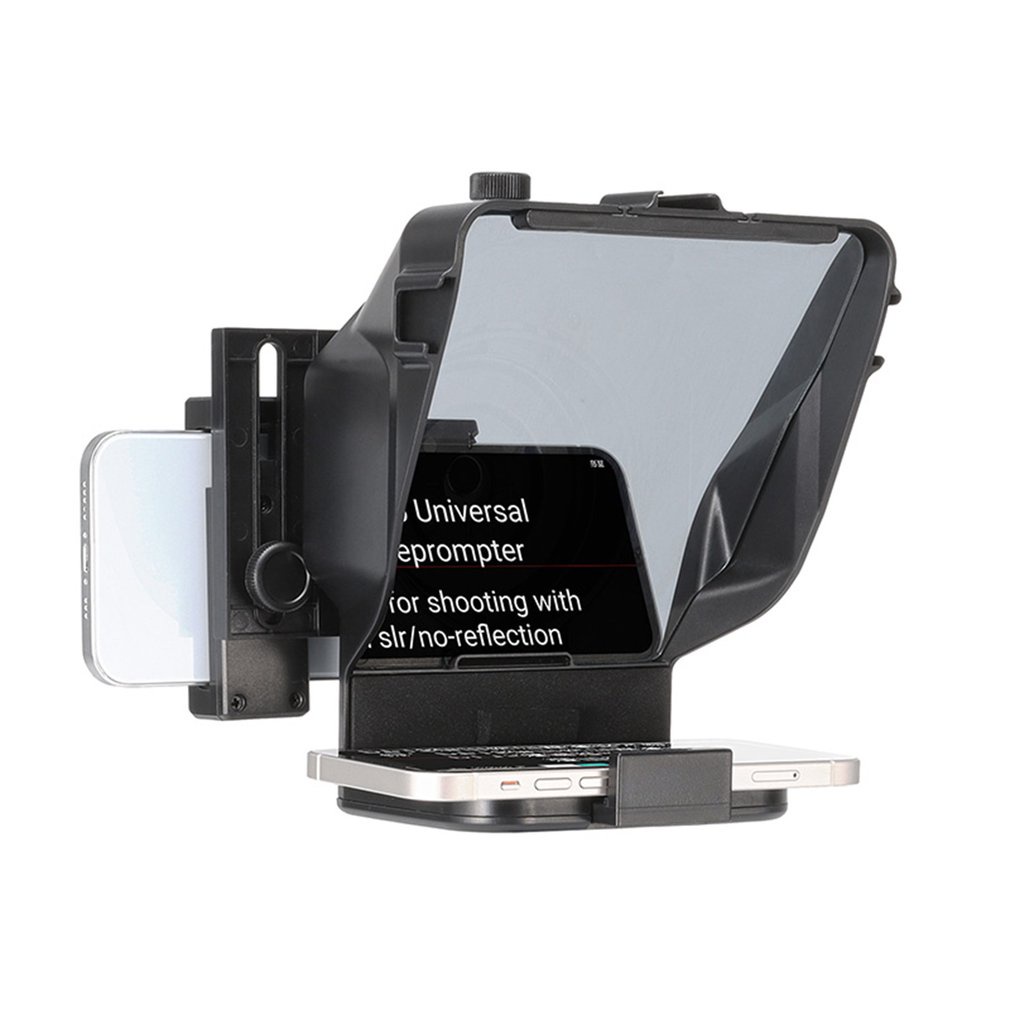 Teleprompter Pt-15 Phones Cellphone Prompter Smart Phone Holder Remote Control Lens Adapter For Video Live [Q/13]