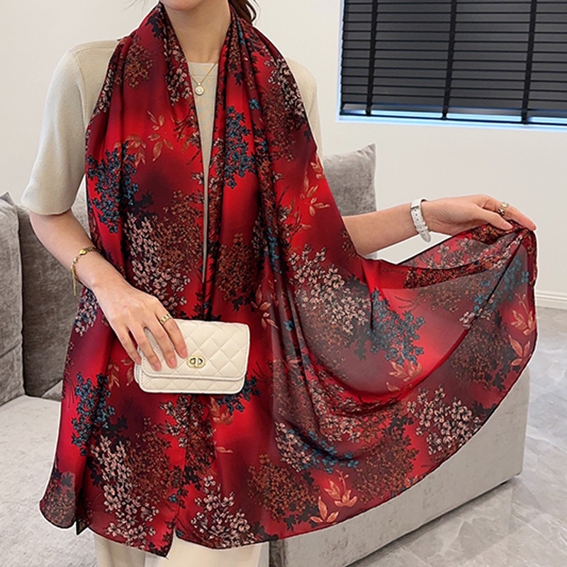 Khăn Choàng Cổ Kích Thước Lớn 180X90Cm In Họa Tiết Sang Trọng Thời Trang Cho Nữ