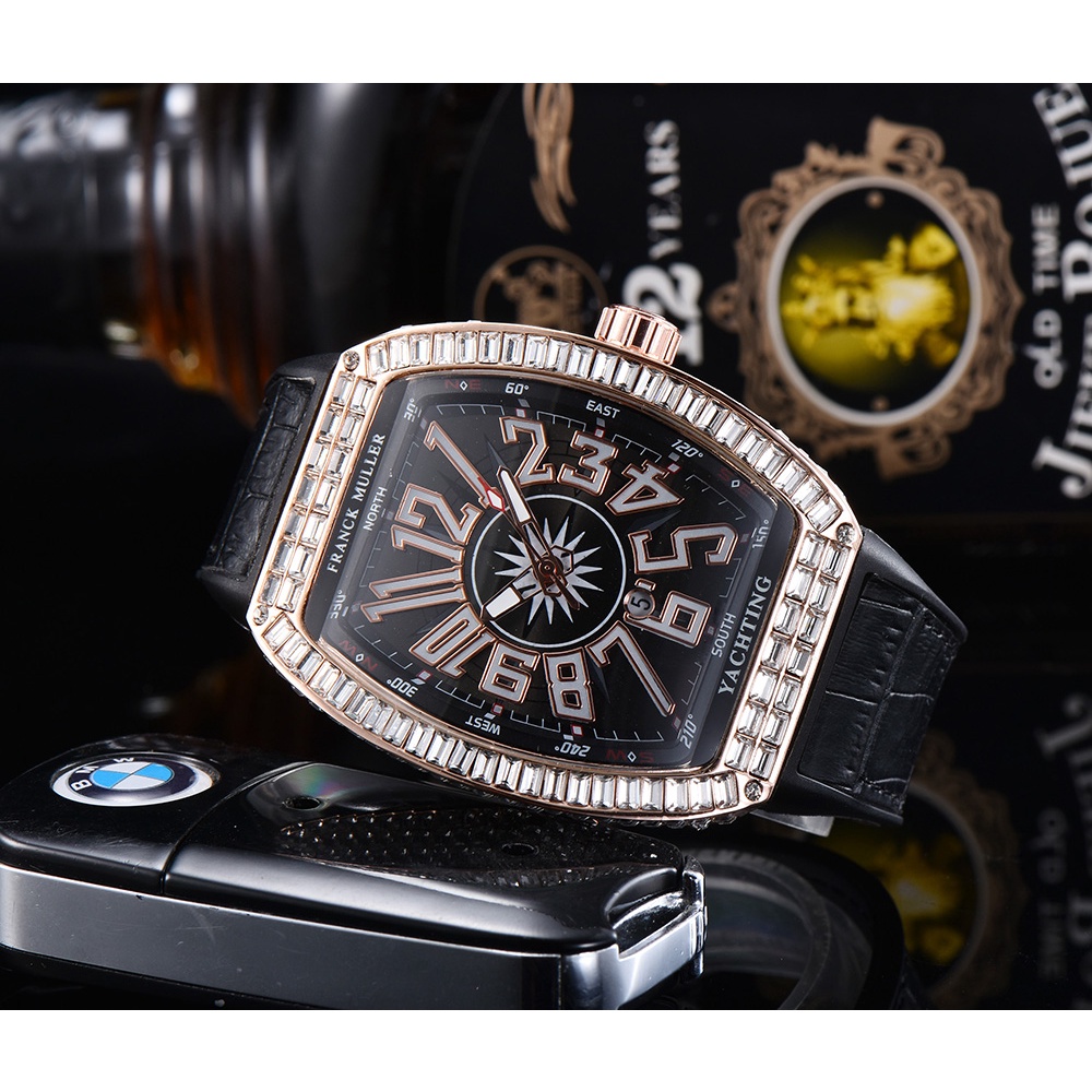 Đồng Hồ Đeo Tay Franckmuller Kiểu Dáng Thể Thao Chống Thấm Nước 3ATM Cho Nam
