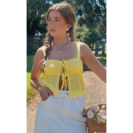 Áo Croptop Sát Nách Phối Bèo Thời Trang Mùa Hè Cho Nữ