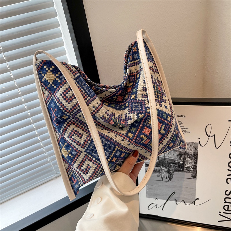 MISCHA Túi Tote Đeo Vai Chất Liệu Canvas Thiết Kế Đơn Giản Thời Trang Cho Nữ