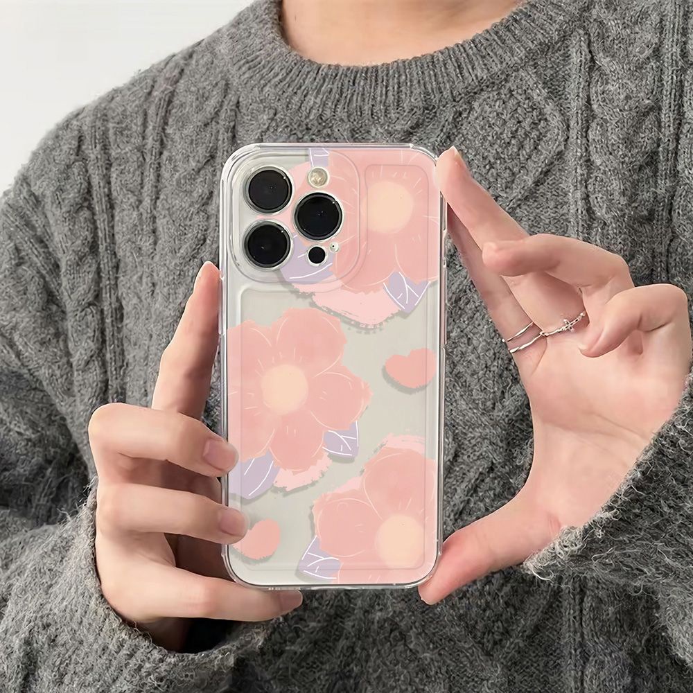 ✅Ốp Điện Thoại Mềm Chống Sốc Họa Tiết Hoa Đơn Giản Cho Apple 7811iPhone12 plus14pro max136ins 39PD