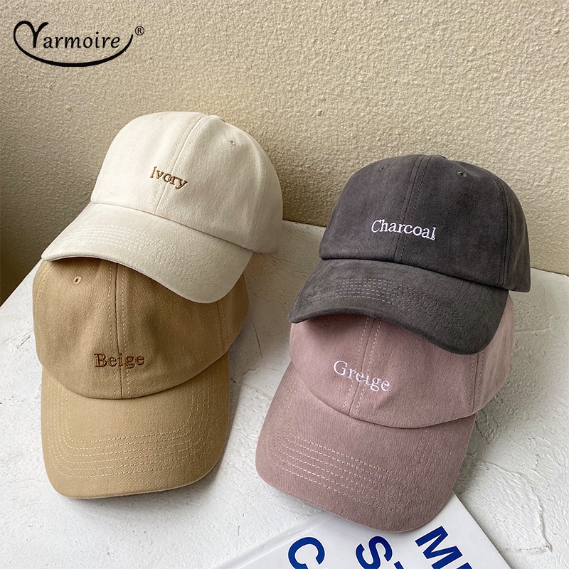 Mũ Lưỡi Trai Màu Trơn Thêu Chữ Thời Trang Mùa Hè Cho Nam Và Nữ