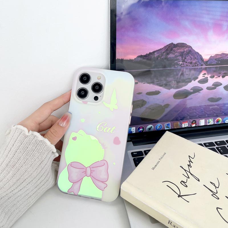Ốp Điện Thoại TPU Silicon Mềm Chống Sốc Chống Bụi Hai Mặt Màu Laser Cho IPhone 14 13 11 12 Pro Max 7 8 Plus