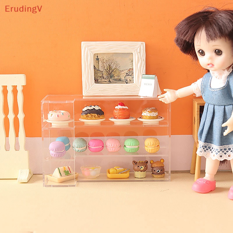 Mô Hình Tủ Trưng Bày Bánh Kem / Thức Ăn Trong Suốt Trang Trí Nhà Búp Bê 1: 12