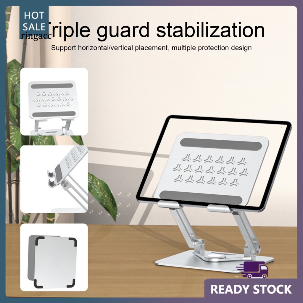 Giá Đỡ Máy Tính Bảng Bằng Hợp Kim Nhôm Có Thể Điều Chỉnh Xoay 360 Độ Tiện Dụng