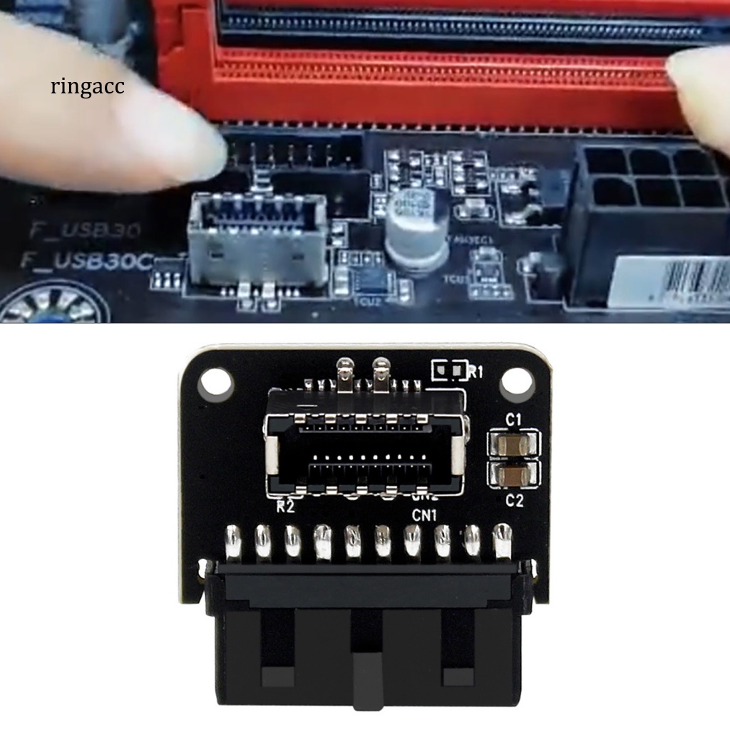 Đầu Chuyển Đổi USB 3.0 19P Sang Type-C 20P 90 Độ Chuyên Dụng Cho Máy Tính Thẻ