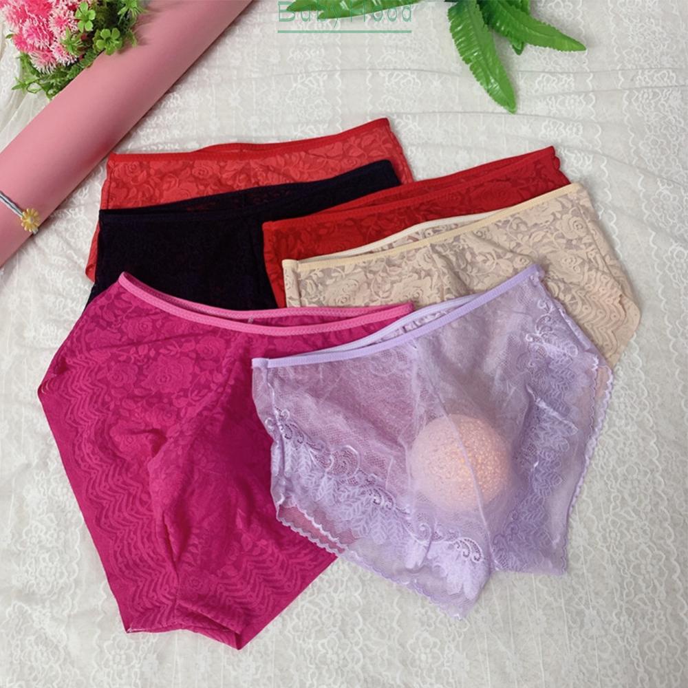 Sexy and Stretchy Men's Thong Underwear with Mesh Sheer Lace Pouch and G String Design#BBHOOD