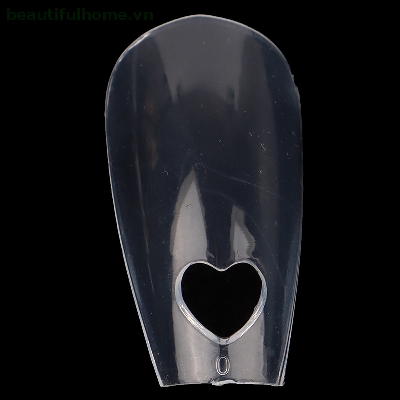 Bộ 120 Móng Tay Giả Bằng Acrylic Che Phủ Toàn Diện Họa Tiết Trái Tim Rỗng