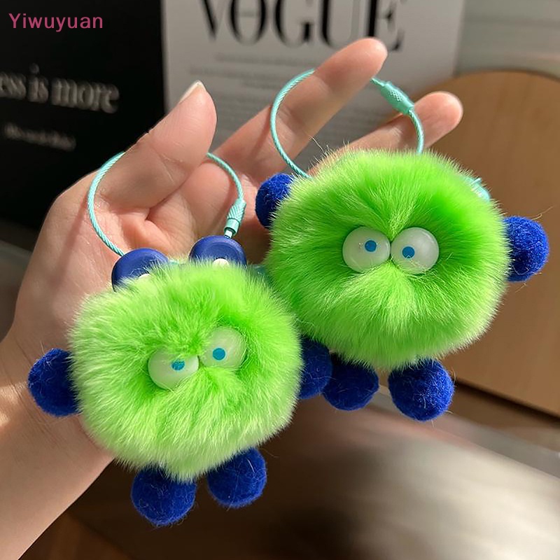 < Yiwuyuan > Móc Khóa Banh Lông Thỏ Thật Dễ Thương Thời Trang Sáng Tạo Dành Cho Nữ