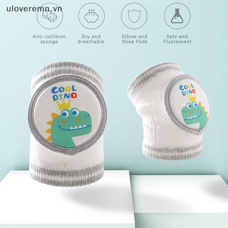 1 Cặp Đệm Bảo Vệ Đầu Gối An Toàn Họa Tiết Hoạt Hình Cho Bé