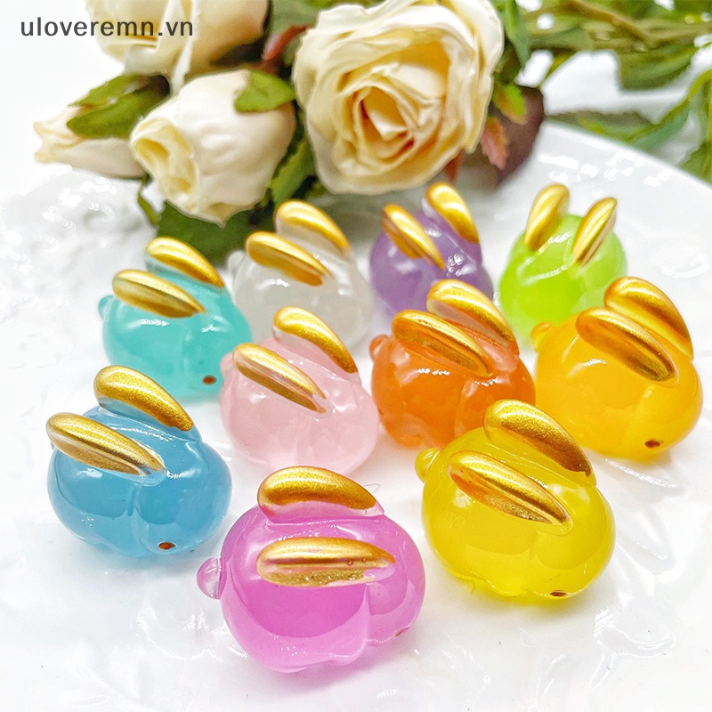 1 Mô Hình Thỏ Nhựa Phát Quang Trang Trí Vườn Nhà