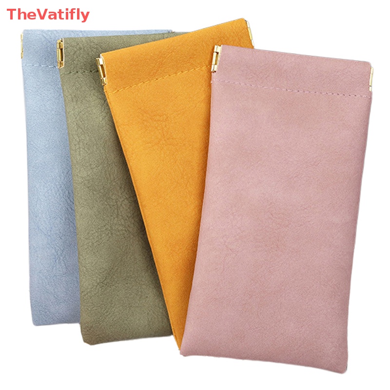 Túi Da PU Mềm Đựng Mắt Kính / Dây Cáp Tai Nghe Chống Thấm Nước Tiện Dụng