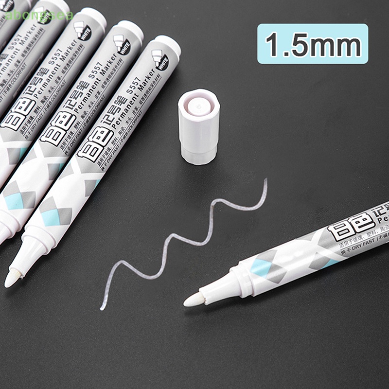 1 / 3 Bút Lông Ngòi 1.5mm Chống Thấm Nước Màu Trắng