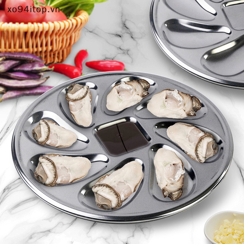 Đĩa Đựng Thức Ăn 8 Ngăn Bằng Thép Không Gỉ