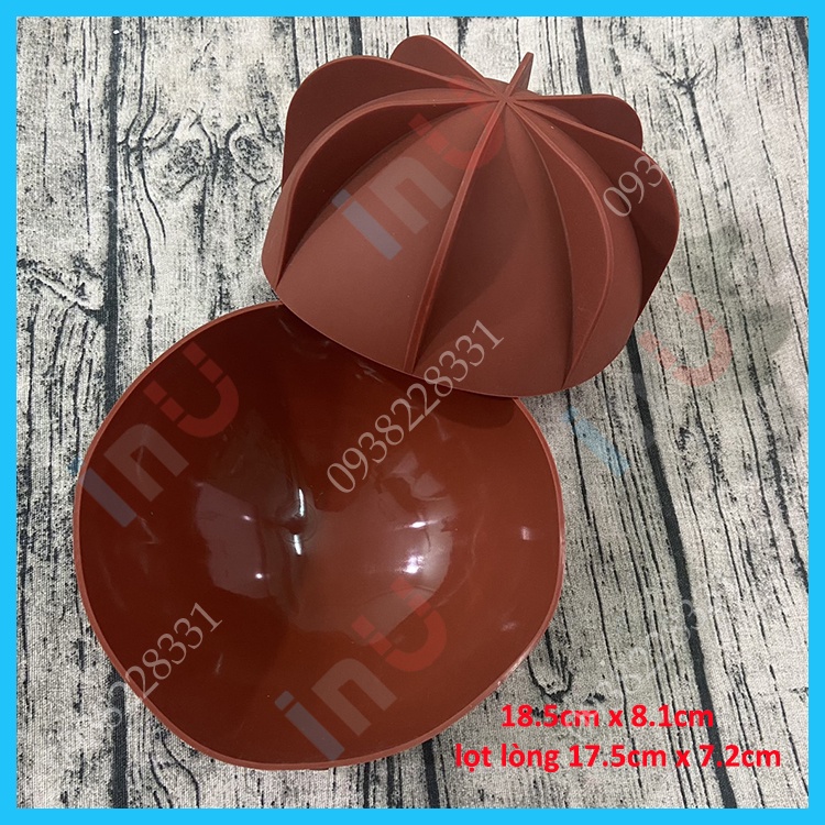 Khuôn silicon bán cầu nửa tròn lớn đổ vỏ socola hình cầu, tạo hình hành tinh tròn