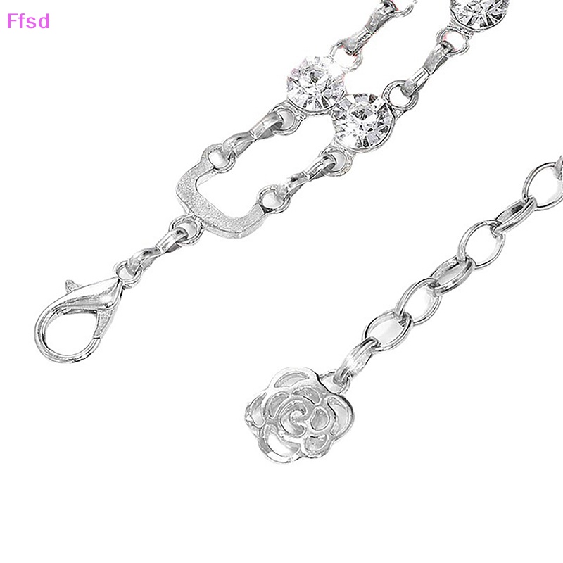 {Ffsd} Thắt Lưng Dây Xích Kim Loại Hai Lớp Đính Kim Cương Pha Lê Thời Trang Sáng Tạo Đa Năng Cho Nữ * Bán Chạy