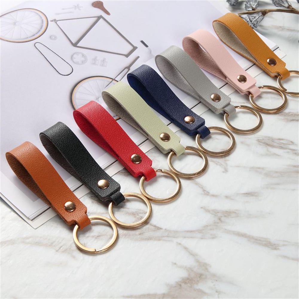 Móc Khóa Da PU Xinh Xắn Dành Cho Chìa Khóa Xe Ô Tô