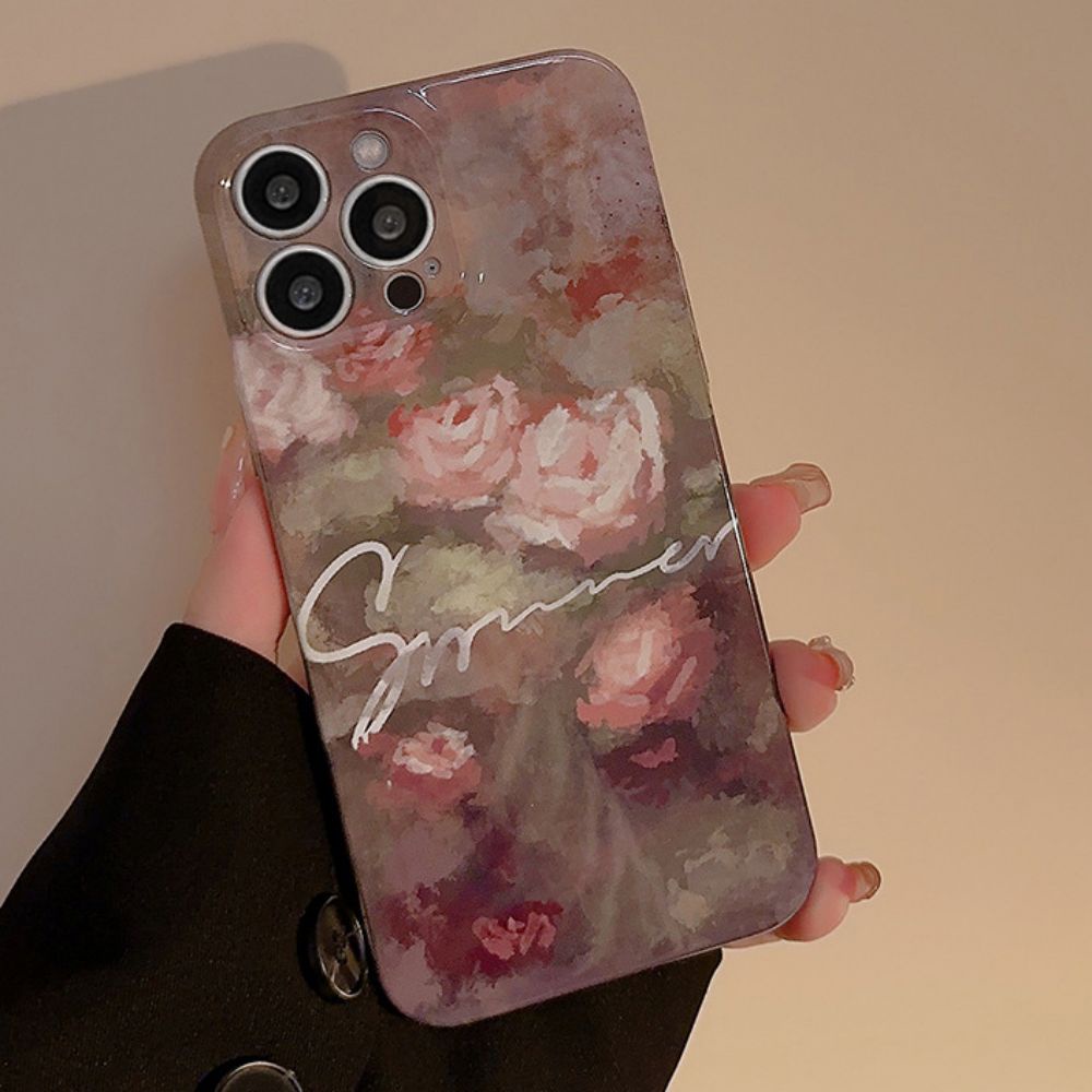 Ốp Điện Thoại TPU Mềm Chống Sốc In Hình Hoa Hồng Cổ Điển Cho IPhone 14 Pro Max 13 12 11 Pro Max XR XS Max 7 8 Plus SE