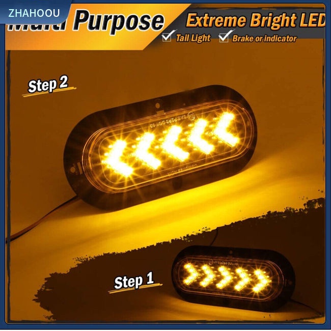 ☃Nhà Cửa☃ 1 Cặp Đèn Tín Hiệu 25led Hình Oval Cho Xe Tải Rv