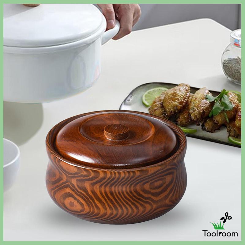 Tô Gỗ Hình Tròn Đa Năng Có Thể Tái Sử Dụng