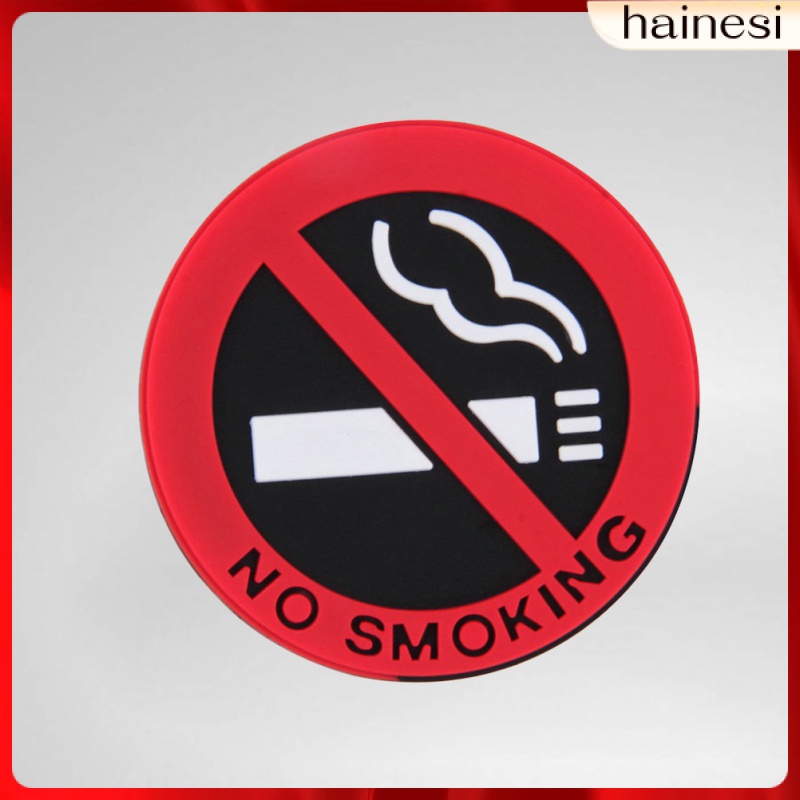 Set 10 Miếng Dán Tự Dính Bền Bỉ In Hình Biển Báo No Logo Cho Xe Hơi