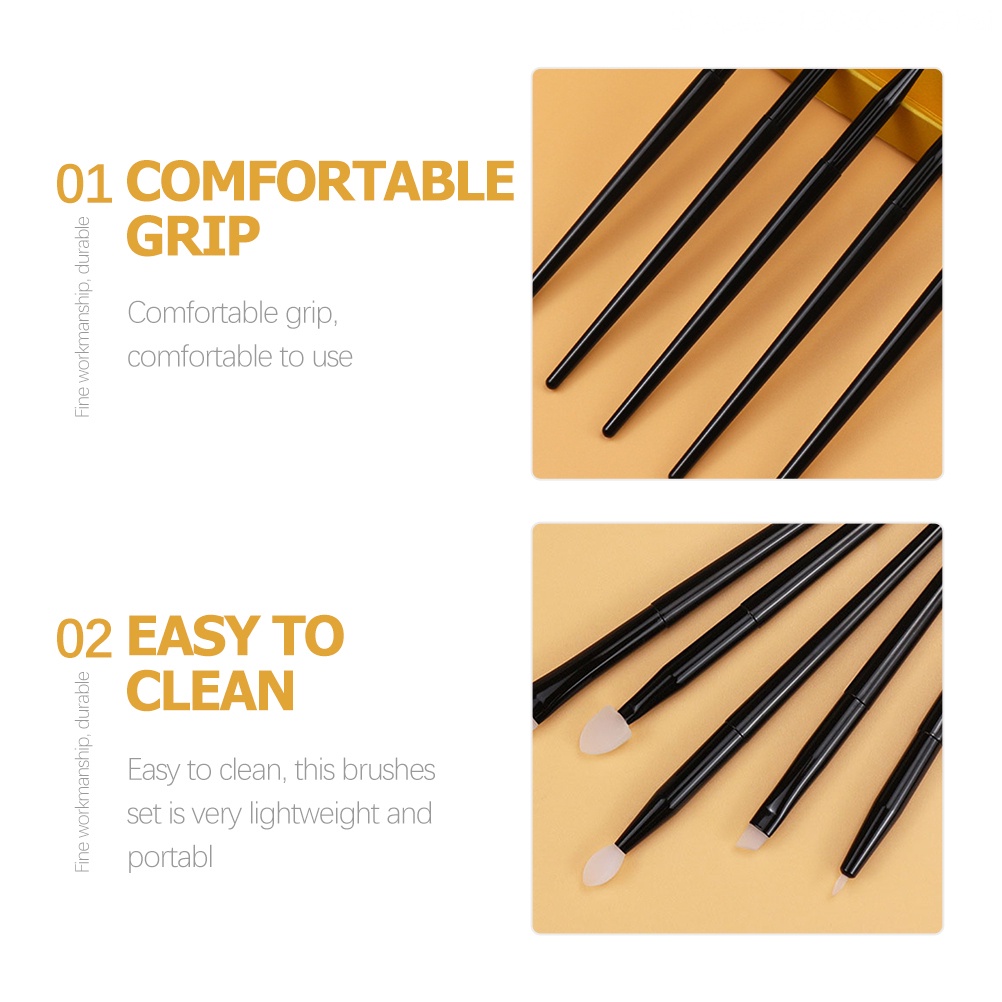 Bộ Cọ Trang Điểm Lông Mi Bằng Silicone Kèm Túi Đựng Tiện Lợi