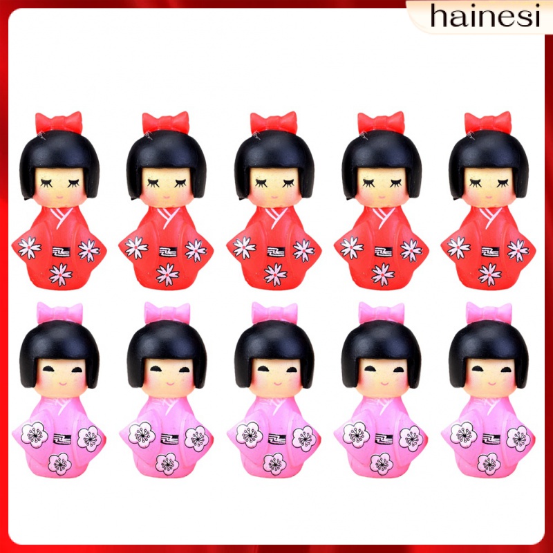 Set 10 Tượng Nhân Vật Phim Hoạt Hình Para Salas Casa Mặc Kimono