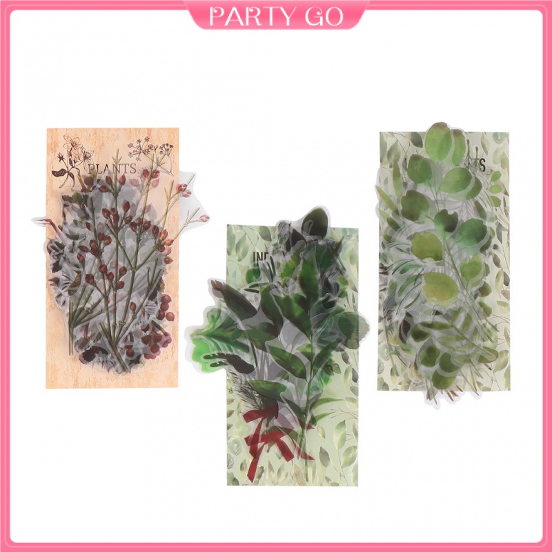 Set 120 Nhãn Dán Trang Trí Sổ Tay Thủ Công Hình Hoa Cỏ Kiểu Vintage