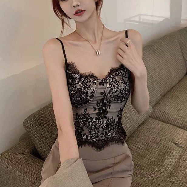 Áo Lót Ren Không Tay Thời Trang Quyến Rũ Cho Nữ