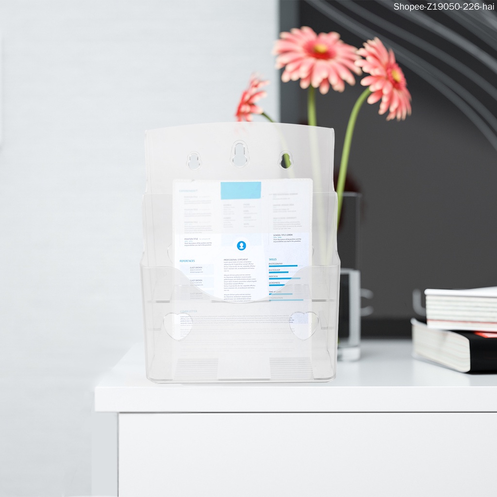 Kệ Nhựa Acrylic Trong Suốt Kích Thước 20.5X17.5cm Có Thể Gấp Gọn Tiện Dụng