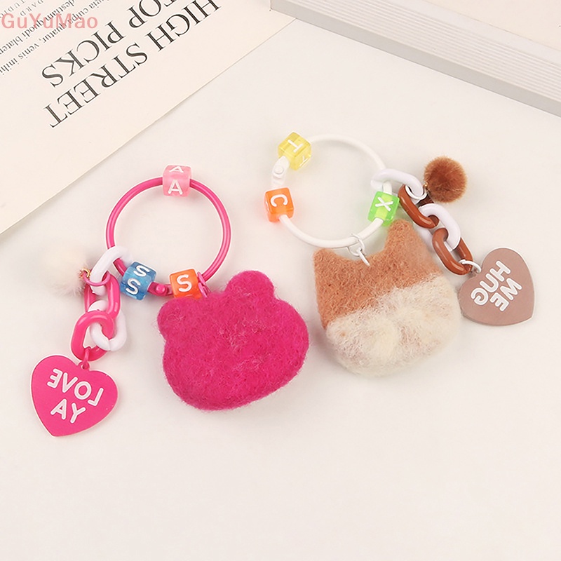 Móc Khóa Hình Gấu / Dâu Tây Nhồi Bông Dễ Thương