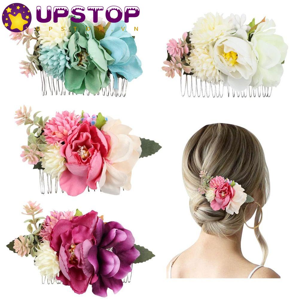 Lược Cài Tóc Hình Hoa Thanh Lịch Cho Cô Dâu|Phụ Kiện Trang Trí Tóc Xinh Xắn Chất Lượng