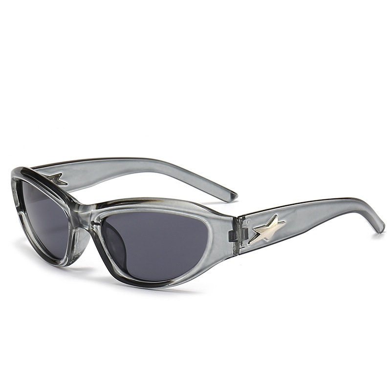 Kính Mát Tròng Năm Cánh Phong Cách Punk Hip Hop Y2K Cho Nam Nữ