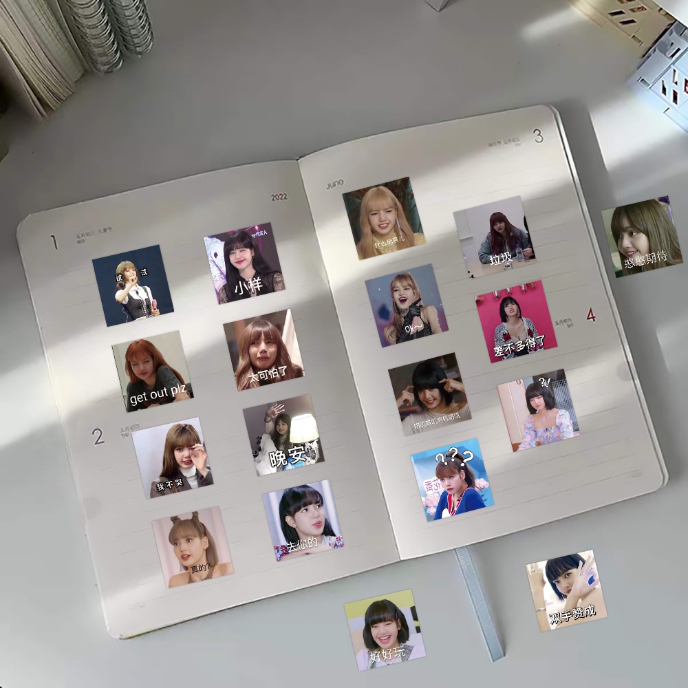 Combo 60 Sticker Meme BLACK PINK chống nước sticker dán laptop, điện thoại, đàn guitar, mũ bảo hiểm, vali