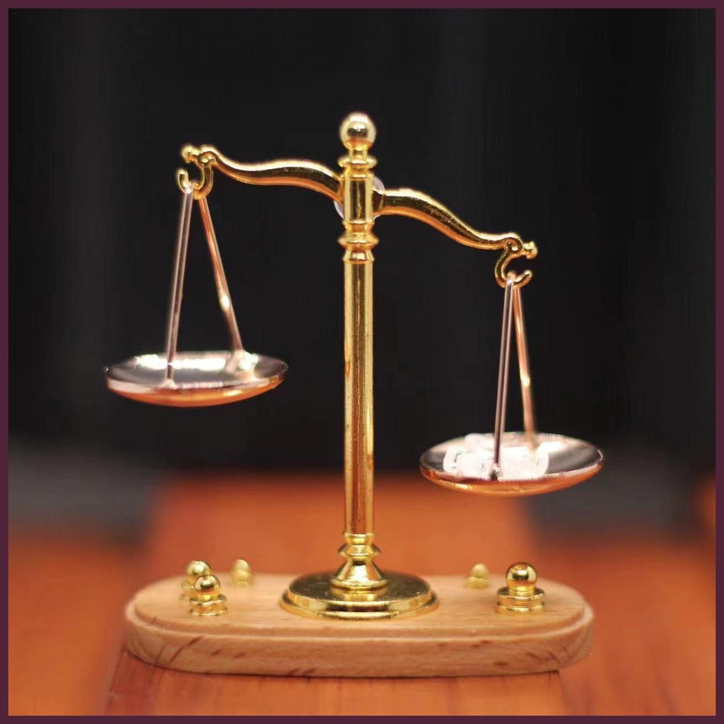 Mô Hình Cân Bằng Mini Bằng Hợp Kim Tỉ Lệ 1: 12 Dùng Trang Trí Nhà Búp Bê