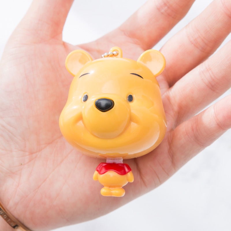 1 Thước Dây Móc Khóa Hình Gấu Hoạt Hình Mini Dễ Thương