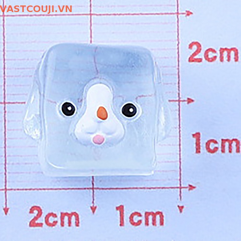 Bộ 5 Mô Hình Lập Phương Đá Viên Bằng Resin Mini Họa Tiết Hoạt Hình Dễ Thương Dùng Trang Trí
