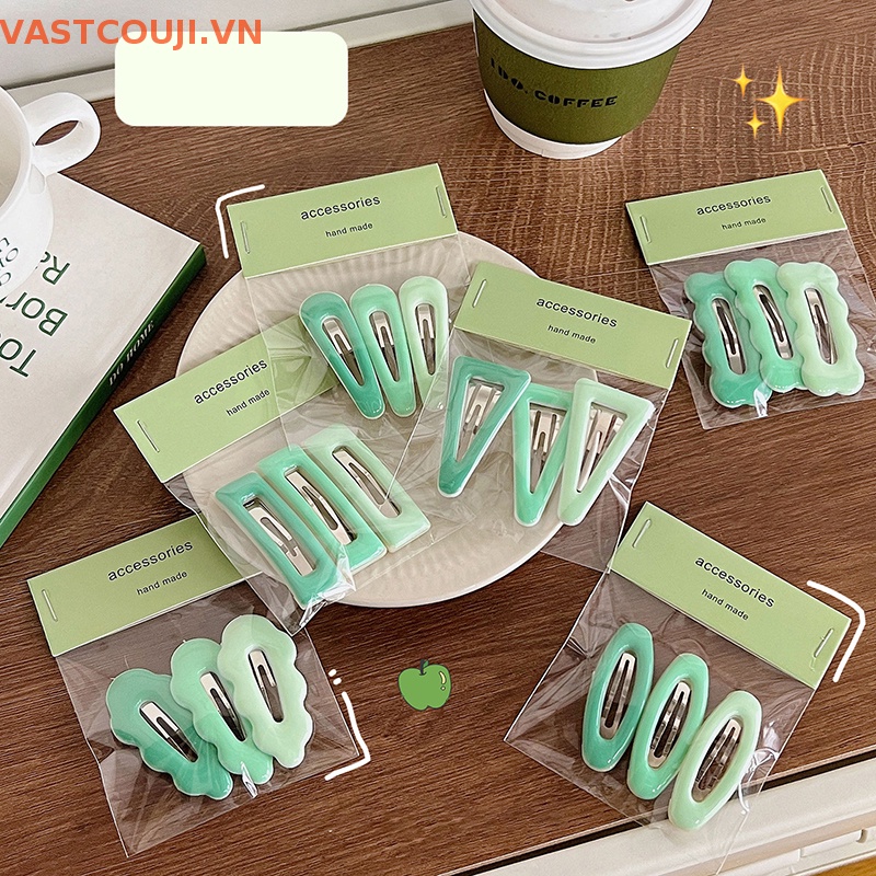 Set 3 Kẹp Tóc Màu Gradient Thời Trang Cho Nữ