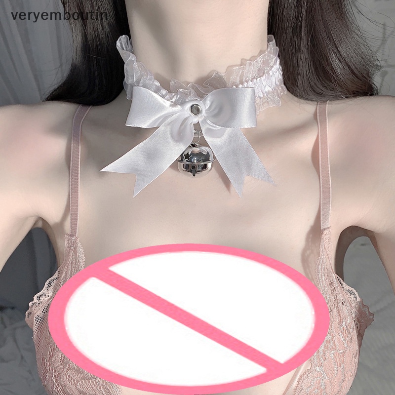 Vòng Cổ Choker Ren Phối Nơ Phong Cách Gothic Punk Lolita Đáng Yêu