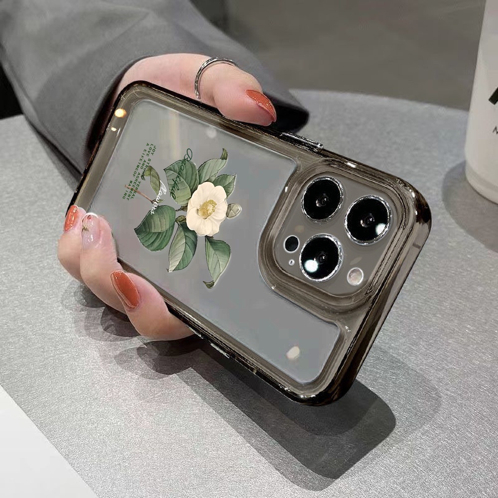 Ốp Điện Thoại Trong Suốt Chống Sốc Họa Tiết Hoa Cho iPhone 11 12 13 Pro MAX 14 Pro MAX X XR XS MAX 7 8 Plus SE 2020