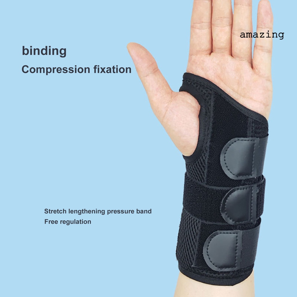 1 Đai Quấn Bảo Vệ Cổ Tay Bằng Thép Chống Bong Gân Khi Chơi Thể Thao